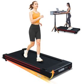 Walking Pad Treadmill with 10Â° Incline, Remote Control 3HP Portable Compact Treadmills for Home Office, Treadmill 264 lb Capacity, LED Display