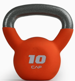 CAP, 10lb Neoprene Coated Kettlebell, Orange