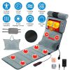 Full Body Electric Massage Mat with Heat Vibration Massage Pad Cushion Back Massage Mattress Chair Pad with Neck Massager Lumbar Pillow with 10 Vibrat