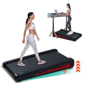 7Â° Incline Walking Pad Treadmill - Portable Compact Treadmills Under Desk Treadmill, Incline Treadmills for Home Office, Upright Stand