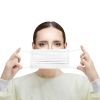 Face Masks Disposable One Size, White 4-Ply Polypropylene Disposable Face Masks 50 Pack