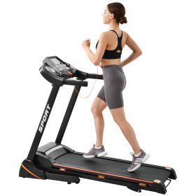 Folding Electric 3.5HP Treadmill With Incline, capacity up to 330lbs