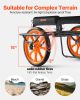 Kayak Cart, 330 lbs Load Capacity, Canoe Cart Dolly with 15-inch Solid Rubber Tires & Kickstand, Assembles & Disassembles Within Seconds