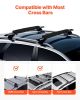 Soft Roof Rack Pads, 30" Universal Car Roof Rack Pad for Various Crossbars, 176LBS Loading Luggage Kayak Carrier with 2 Tie Down Straps