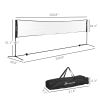 Adjustable Outdoor Game Set with Net for Badminton, Volleyball, Pickleball, Beach & Driveway Fun