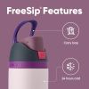 FreeSip Insulated Stainless Steel Water Bottle with Straw for Sports, Travel, and School BPA-Free Sports Water Bottle