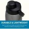 32oz Leakproof Flip-Top Water Bottle with Handle, BPA-Free Plastic Sports Bottle for Adults, Black