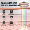 Red Light Therapy Wand for Face, 7-Color LED Facial Wand Red Light Therapy Device with Heatig Therapy| Microcurrent Vibrating Massage
