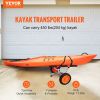 Heavy Duty Kayak Cart, 450lbs Load Capacity, Detachable Canoe Trolley Cart with 12'' Solid Tires, Adjustable Width & Nonslip Support Foot