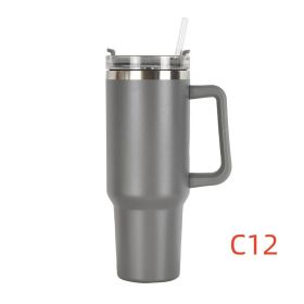 40 oz. With Logo Stainless Steel Thermos Handle (Capacity: 1200ml, Color: C12)