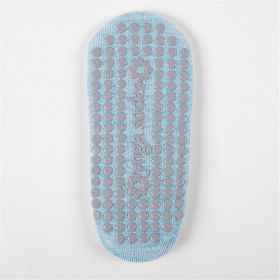 Yoga Grip Bottom Socks, Non-Slip Cushion (Color: Blue)