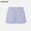 Running Gym Sports Women Shorts Wide Leg Drawstring Elastic Waist Lace up Short 2021 Summer Solid Loose Casual Female Bottoms