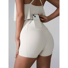 JupiterGear High-Waisted Shorts (Color: White, size: L)