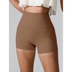 JupiterGear High-Waisted Shorts (Color: Chestnut, size: L)