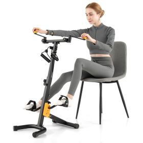 Foldable Exercise Bikes (Type: Pedal Exerciser, Color: Black & Yellow)