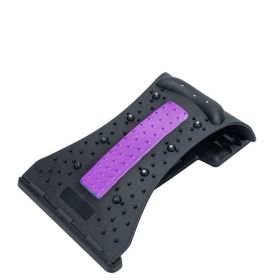 Home lumbar spine cervical support neck traction device (Color: Purple, style: English)