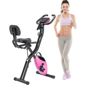 Folding Exercise X-Bike (Material: Metal, Color: Pink)