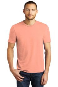 District Perfect Tri Tee DM130 (Color: Heathered Dusty Peach, size: M)