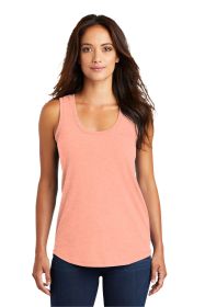 District Women's Perfect Tri Racerback Tank DM138L (Color: Heathered Dusty Peach, size: XS)