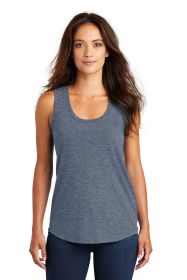 District Women's Perfect Tri Racerback Tank DM138L (Color: Navy Frost, size: XS)