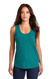 District Women's Perfect Tri Racerback Tank DM138L (Color: Heathered Teal, size: 4XL)