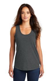 District Women's Perfect Tri Racerback Tank DM138L (Color: Black Frost, size: 3XL)