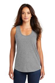 District Women's Perfect Tri Racerback Tank DM138L (Color: Grey Frost, size: 3XL)