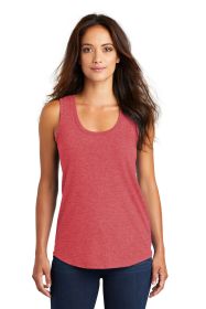 District Women's Perfect Tri Racerback Tank DM138L (Color: Red Frost, size: XXL)