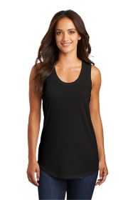 District Women's Perfect Tri Racerback Tank DM138L (Color: Black, size: M)