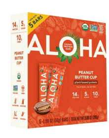 Aloha Peanut Butter Cup, Protein Bars, 5 Pk (1528896942dffd: Aloha Peanut Butter Cup)